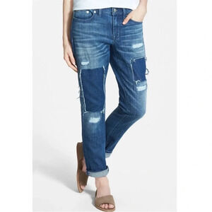 Madewell Springfield Wash Patchwork Slim Boyjean Boyfriend Jeans Size 26